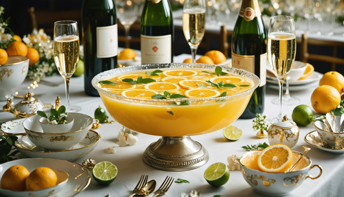 découvrez une recette festive pour préparer une délicieuse soupe de champagne au cointreau, parfaite pour régaler 20 convives lors de vos célébrations.