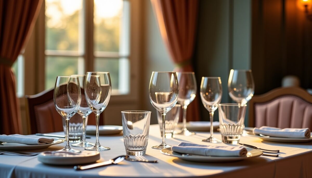 L’art français de la disposition des verres sur une table : guide et astuces